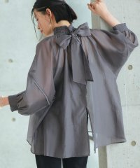 RUIRUE BOUTIQUE/ルイルエブティック RUIRUE BOUTIQUE シアーボリュームバックリボンブラウス/506047921