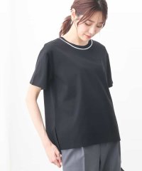 MK MICHEL KLEIN/配色ネックデザインTシャツ/接触冷感/洗える/506053964