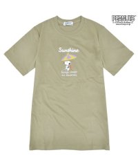  PEANUTS/スヌーピー Tシャツ 半袖 刺繍 ジョークール SNOOPY PEANUTS LL ブラック/506054254