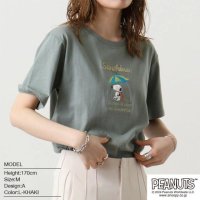  PEANUTS/ピーナッツ PEANUTS スヌーピー Tシャツ 半袖 刺繍 ジョークール SNOOPY PEANUTS LL ブラック/506054254