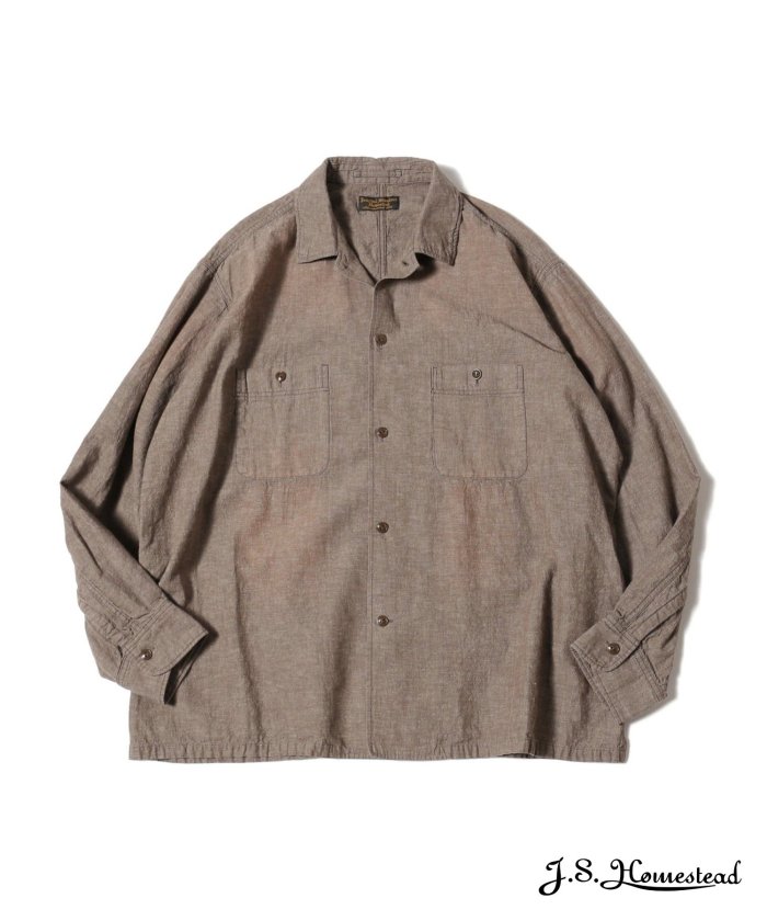 J.S.HOMESTEADジャーナルスタンダードシャンブレーシャツグレーL J.S.HOMESTEADジャーナルスタンダードシャンブレーシャツグレーL