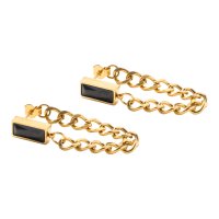 cream dot/クリームドット Cream dot. ビジュー×チェーンのステンレス製バックキャッチピアス/506055111