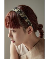 niana/niana ニアナ ジャガードカチューシャ ヘアアクセサリー ベージュ ゴールド ネイビー 幅広 太め ワイド 痛くない パーティー 結婚式 セレモニー 入学式/506055127