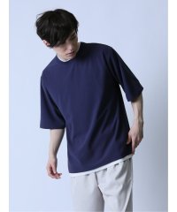 semanticdesign/ダブルフェイス梨地 フェイククルーネック半袖Tシャツ メンズ Tシャツ カットソー カジュアル インナー トップス ギフト プレゼント/506055313