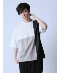 semanticdesign/ダブルフェイス梨地 切替クルーネック半袖Tシャツ メンズ Tシャツ カットソー カジュアル インナー トップス ギフト プレゼント/506055314