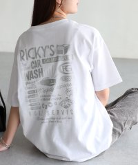 Riberry/前後箔シルバ－プリントTシャツ/506055360