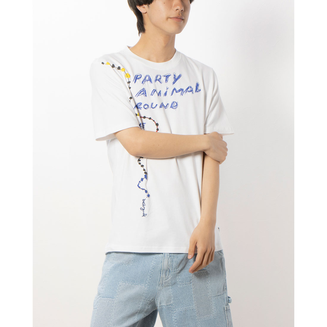 セール】デシグアル Desigual ヘビモチーフ&刺繍 Tシャツ