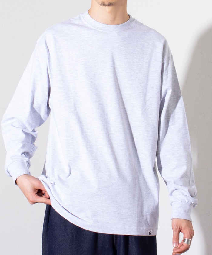 R&D.M.Co-オズプリントスタンドカラーロングシャツ美品