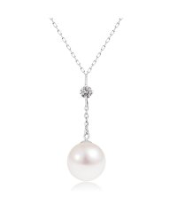 Sears/シアーズ Sears ネックレス レディース アコヤ真珠 7.0～8.0mm 天然ダイヤモンド 0.04ct Y字デザイン PT900 プラチナ K18 18金/506058015