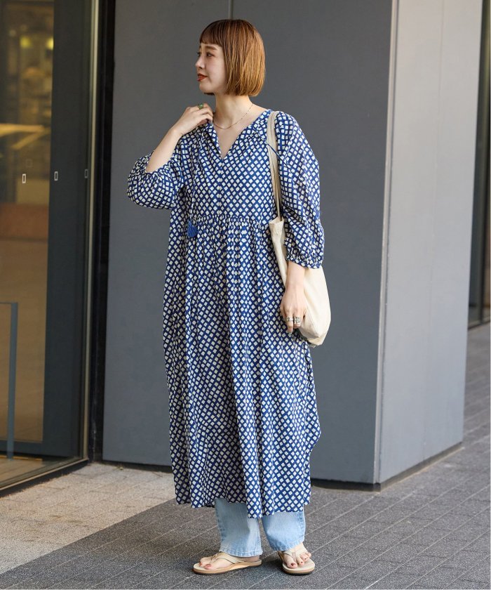 FANAKA/ファナカ ダイヤ柄プリントワンピース(506058021) | ベーセーストック(B.C STOCK) - d fashion