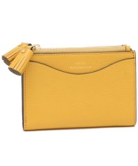 ANYA HINDMARCH/アニヤハインドマーチ 二つ折り財布 ピーピング アイズ スモール ダブルジップ ウォレット イエロー ブラウン レディース ANYA HINDMARCH 505/506058432