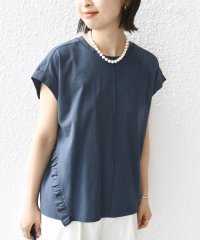 SHIPS WOMEN/《予約》* 〈手洗い可能〉オーガニック コットン フリル TEE ◆/506059078