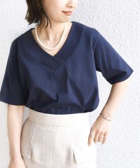 SHIPS WOMEN/《一部予約》* 〈ネックが選べる2サイズ展開〉オーガニックコットン バリエーションネック TEE ◆/505379443