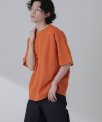 NANO universe/ポリメッシュリラックスクルーネックニットTシャツ/505877207