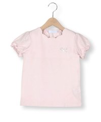 Tartine et Chocolat/ラインストーンリボンxスカラップ襟半袖Tシャツ(90~140cm)/506034304