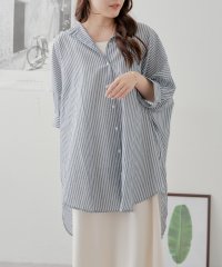 OLIVE des OLIVE/【nao】ストライプシャツ　トップス　シャツ　オフィス　インド綿　コットン100％　春/506052463