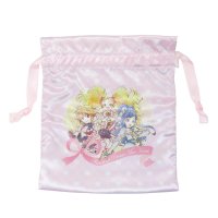 cinemacollection/ふたりはプリキュア Max Heart 巾着袋 サテン巾着 プリキュア エンスカイ トラベルポーチ マルチポーチ 収納 アニメキャラクター グッズ /506058538