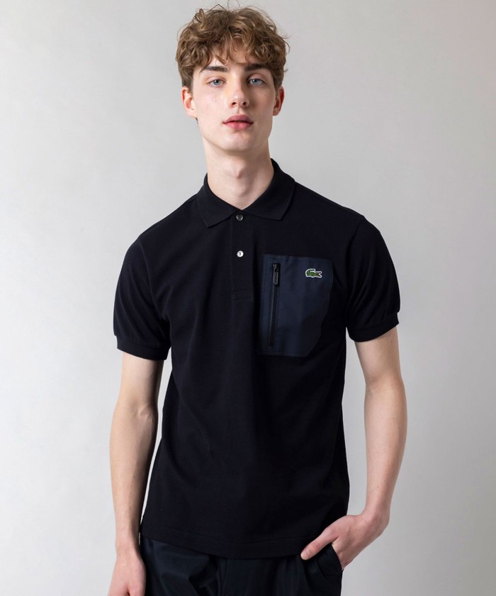 未使用　LACOSTE　ラコステ　正規品　ポロシャツ　半袖　メンズ　ブラック　M LACOSTE（ラコステ） 半袖ポロシャツ ブラック | セレクト