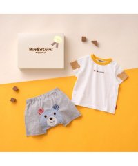 MIKI HOUSE HOT BISCUITS/ショルダーベア半袖Tシャツ＆ベビーパンツセット【BOX付き】/506059611