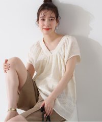 N Natural Beauty Basic/シャーリングボーダーブラウス/506059753