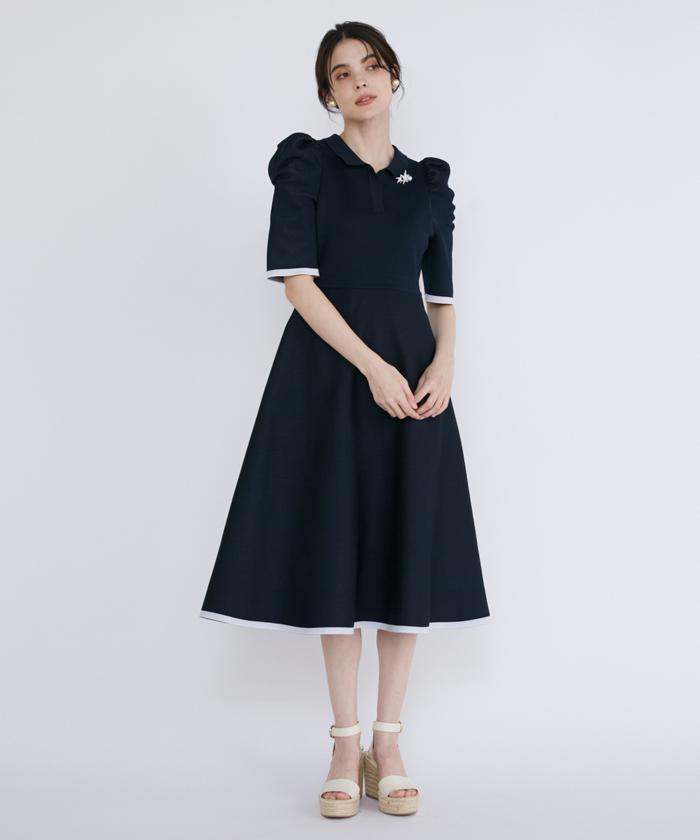 M Maglie le cassetto エフデ　ワンピース とボレロのセット M Maglie le cassetto》ショールカラーワンピース｜M Maglie le