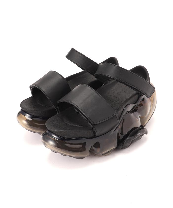 靴 MOOPIE LEATHER SANDAL grounds/グラウンズ/MOOPIE LEATHER SANDAL BLACK(506059878