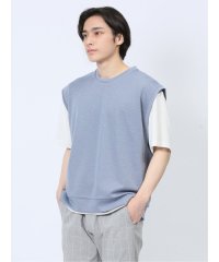 m.f.editorial/クルーネックベスト&半袖Tシャツ アンサンブル メンズ Tシャツ カットソー カジュアル インナー トップス ギフト プレゼント/506060405