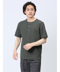 TAKA-Q/ラッセル ヘンリーネック半袖Tシャツ/506060409