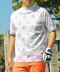 TopIsm/トップイズム TopIsm ゴルフ モックネック メンズ ゴルフウェア 速乾ドライメッシュ ストレッチ 半袖 ポロシャツ 春夏 カモフラ 迷彩 総柄 千鳥格子 /506061235