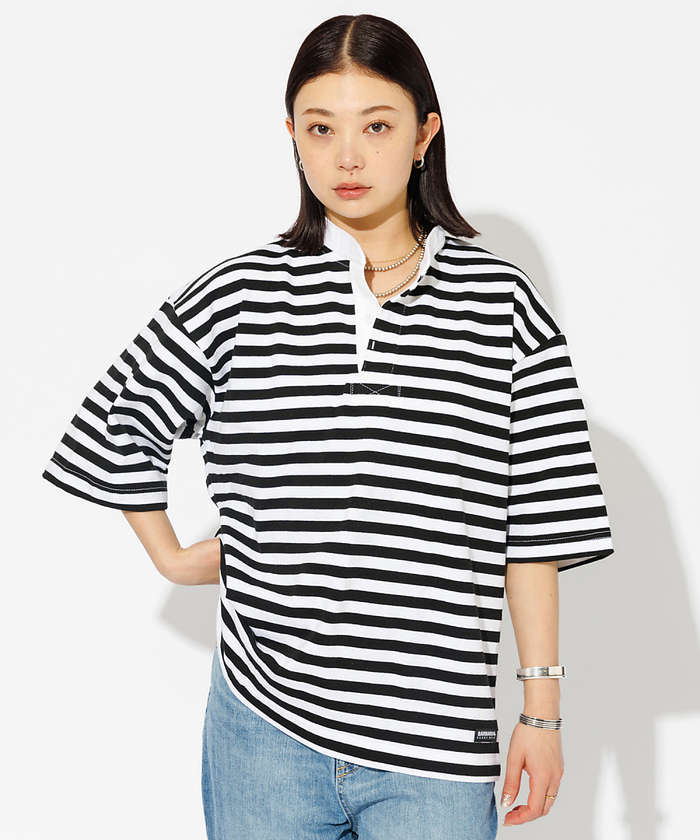 DEREK LAM - DEREK LAM(デレクラム) 長袖セーター サイズP M レディース - アイボリー×ダークネイビー クルーネック/カシミヤ/ボーダー DEREK LAM(デレクラム) 長袖セーター サイズP M レディース