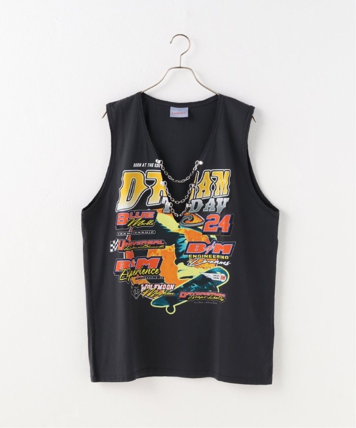 BLUEMARBLE Moto print vneck sleeveles
