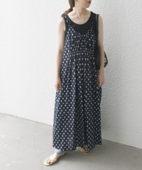 SHIPS any WOMEN/SHIPS any:〈洗濯機可能〉グリッター プリント ギャザー キャミ ワンピース/506062362