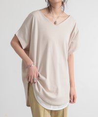 and it_/アンドイット and it_ 国産BeコルテVネックドルマンカットソー(半袖) カットソー レディース 半袖 日本製 綿100％ 春夏 トップス Tシャツ Vネ/503135841