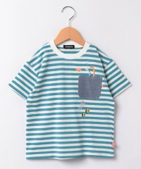 kladskap/お魚刺しゅうボーダー半袖Tシャツ/506055652