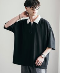 Rocky Monroe/ポロシャツ ハーフジップ 半袖 メンズ レディース COOL FEELING 冷感 ひんやり 清涼感 オーバーサイズ ビッグシルエット ゆったり ワイド 無地 /506063072