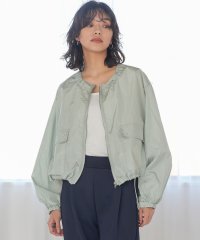 mili an deni/ミリアンデニ mili an deni ノーカラーボリュームスリーブブルゾン/506063312