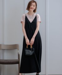 NIJYUSANKU（LARGE SIZE）/【洗える】リネンレーヨンストレッチ キャミソール ワンピース/506063334