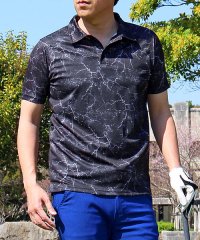 TopIsm/トップイズム TopIsm ゴルフ ポロシャツ メンズ ゴルフウェア 速乾ドライメッシュ ストレッチ 半袖 春夏 カモフラ 迷彩 総柄 千鳥格子 チェック 星ス/504691027