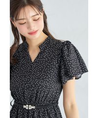 tocco closet/トッコクローゼット tocco closet パールビジューベルト付きドットワンピース/506014339