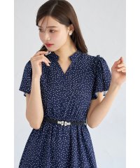 tocco closet/トッコクローゼット tocco closet パールビジューベルト付きドットワンピース/506014339