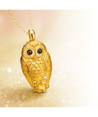 I･E･I  SELECTION/〈純金のふくろう〉 ダイヤモンド入り24金製宝飾ペンダント/506014635
