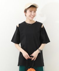 devirock/【なつこさんコラボ】防汚 大人 肩スリット 半袖Tシャツ 子供服 キッズ 女の子 トップス 半袖Tシャツ Tシャツ /506052937