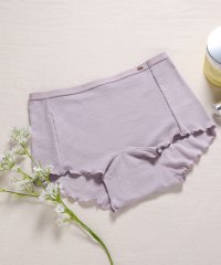 Mon cher pigeon*/モンシェルピジョン Mon cher pigeon* リンパ開放！鼠径部を締め付けない楽ちんショーツ とろみリブ＆レース ボクサーショーツ 単品 【返品不可商品/506054782