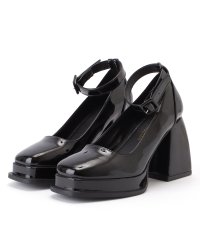 Lace Ladies/レースレディース Lace Ladies ボリュームソール ハイヒール スクエア ストラップ パンプス/506061318