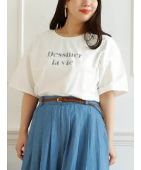 Re-J＆SUPURE/チュール重ねロゴパールTシャツ/506064961