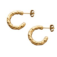 cream dot/クリームドット Cream dot. ニュアンスたっぷりな2サイズのステンレス製フープピアス/506065001