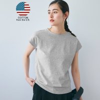 coca/フレンチスリーブクルネックコットンカットソー（COTTON　from the US/綿100/ヘビーコットン/america）/501089928