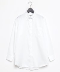 D'URBAN/【ネックスリーブ】ホワイトブロードドレスシャツ(スナップダウン)/505877281