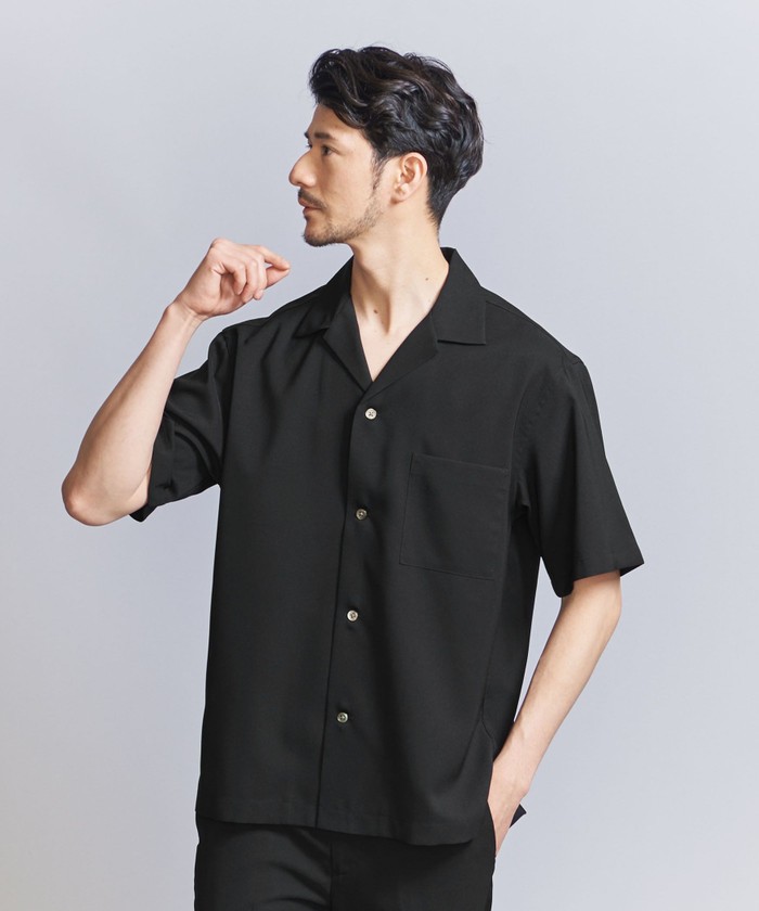 WEB限定 WARDROBE SMART】 Reflax オープンカラー シャツ(506015072