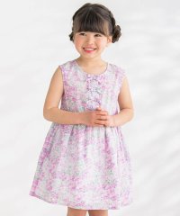 BeBe Petits Pois Vert/花柄or葉柄リボンポイントワンピース(95~150cm)/506053922